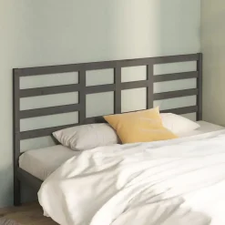 Vidaxl Tête de lit Gris 186x4x104 cm Bois massif de pin 818157
