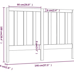 Vidaxl Tête de lit Marron miel 146x4x100 cm Bois massif de pin 817693