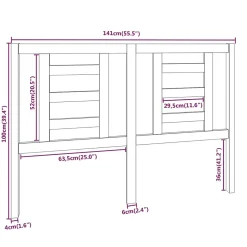 Vidaxl Tête de lit Marron miel 141x4x100 cm Bois massif de pin 818818 Clearance