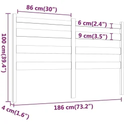 Vidaxl Tête de lit Marron miel 186x4x100 cm Bois massif de pin 818438 Sale