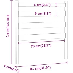 Vidaxl Tête de lit Marron miel 81x4x100 cm Bois massif de pin 818398 Hot