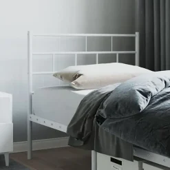Vidaxl Tête de lit métal blanc 80 cm 355735