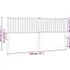 Vidaxl Tête de lit métal blanc 193 cm 350968 New
