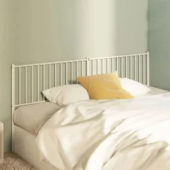 Vidaxl Tête de lit métal blanc 193 cm 350968 New