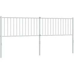 Vidaxl Tête de lit métal blanc 193 cm 350968 New