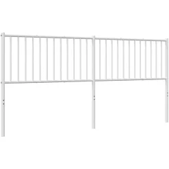 Vidaxl Tête de lit métal blanc 193 cm 350968 New