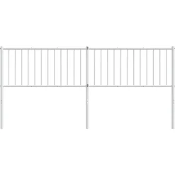 Vidaxl Tête de lit métal blanc 193 cm 350968 New