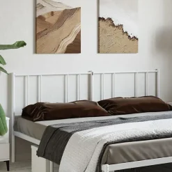 Vidaxl Tête de lit métal blanc 200 cm 352567