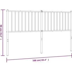 Vidaxl Tête de lit métal blanc 160 cm 350966 Online