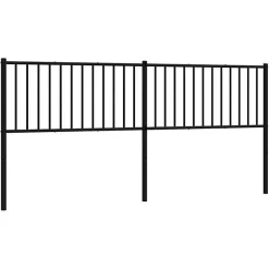 Vidaxl Tête de lit métal noir 193 cm 350901