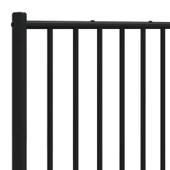 Vidaxl Tête de lit métal noir 193 cm 350901