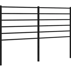 Vidaxl Tête de lit métal noir 135 cm 352351
