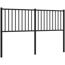 Vidaxl Tête de lit métal noir 160 cm 350899 Clearance