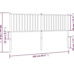 Vidaxl Tête de lit métal noir 160 cm 350899 Clearance