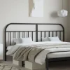 Vidaxl Tête de lit métal noir 200 cm 353673