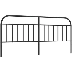 Vidaxl Tête de lit métal noir 200 cm 353673