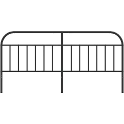 Vidaxl Tête de lit métal noir 200 cm 353673