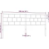 Vidaxl Tête de lit métal noir 193 cm 355696 New