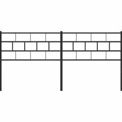 Vidaxl Tête de lit métal noir 193 cm 355696 New