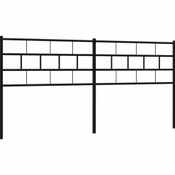 Vidaxl Tête de lit métal noir 193 cm 355696 New