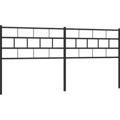 Vidaxl Tête de lit métal noir 193 cm 355696 New