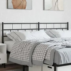 Vidaxl Tête de lit métal noir 193 cm 355696 New