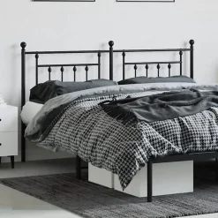 Vidaxl Tête de lit métal noir 160 cm 353572 New