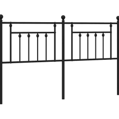 Vidaxl Tête de lit métal noir 160 cm 353572 New