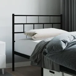 Vidaxl Tête de lit métal noir 75 cm 355685