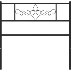 Vidaxl Tête de lit métal noir 75 cm 355293