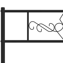 Vidaxl Tête de lit métal noir 75 cm 355293
