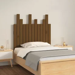 Vidaxl Tête de lit murale Marron miel 82,5x3x80 cm Bois massif de pin 824806 New