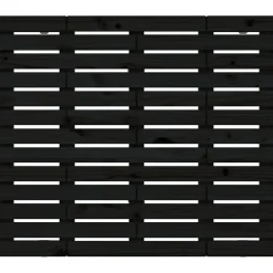 Vidaxl Tête de lit murale Noir 146x3x91,5 cm Bois massif de pin 824687 New
