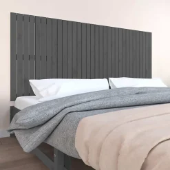 Vidaxl Tête de lit murale Gris 204x3x90 cm Bois massif de pin 824880 Best