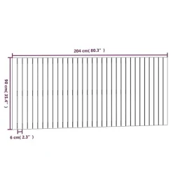 Vidaxl Tête de lit murale Gris 204x3x90 cm Bois massif de pin 824880 Best