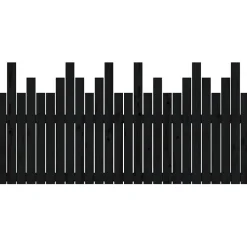 Vidaxl Tête de lit murale Noir 166x3x80 cm Bois massif de pin 824812