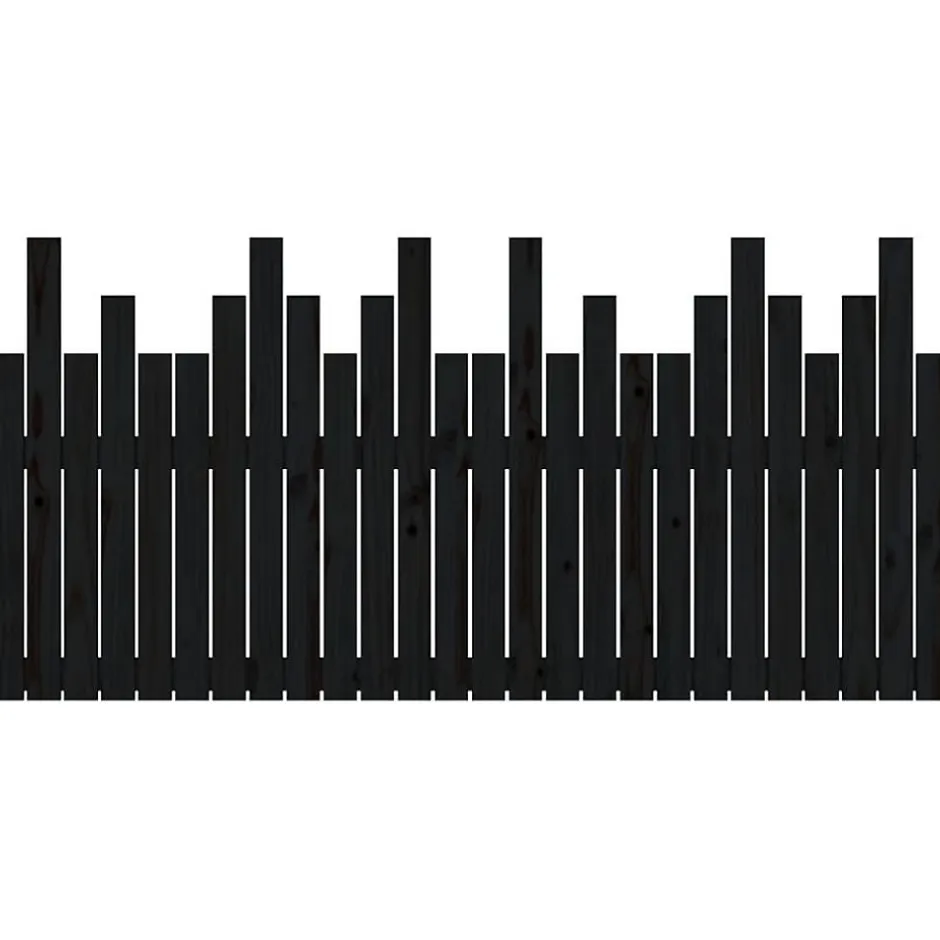 Vidaxl Tête de lit murale Noir 166x3x80 cm Bois massif de pin 824812
