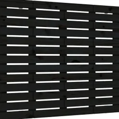 Vidaxl Tête de lit murale Noir 126x3x91,5 cm Bois massif de pin 824682