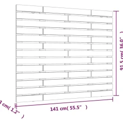 Vidaxl Tête de lit murale Blanc 141x3x91,5 cm Bois massif de pin 824709