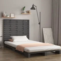 Vidaxl Tête de lit murale Gris 81x3x91,5 cm Bois massif de pin 824695