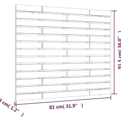 Vidaxl Tête de lit murale Gris 81x3x91,5 cm Bois massif de pin 824695