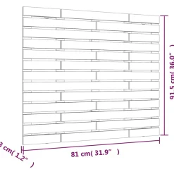 Vidaxl Tête de lit murale Gris 81x3x91,5 cm Bois massif de pin 824695