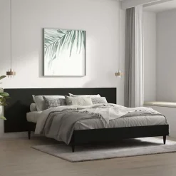 Vidaxl Tête de lit murale Noir 240x1,5x80 cm Bois d'ingénierie 811053 Online