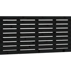 Vidaxl Tête de lit murale Noir 126x3x63 cm Bois massif de pin 824732