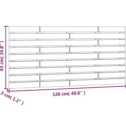 Vidaxl Tête de lit murale Noir 126x3x63 cm Bois massif de pin 824732