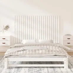 Vidaxl Tête de lit murale Blanc 147x3x90 cm Bois massif de pin 824894