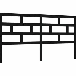 Vidaxl Tête de lit Noir, 206x4x100 cm Bois massif de pin Online