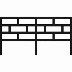 Vidaxl Tête de lit Noir, 206x4x100 cm Bois massif de pin Online