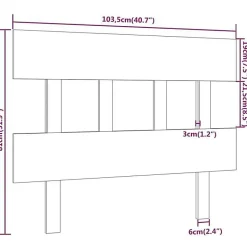 Vidaxl Tête de lit Noir 103,5x3x81 cm Bois massif de pin 819109