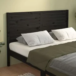 Vidaxl Tête de lit Noir 141x4x100 cm Bois massif de pin 819019